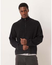 Abercrombie & Fitch - High Neck Zip Through Cardigan - Lyst