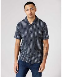 French Connection - Square Floral Print Short Sleeve Shirt - Lyst