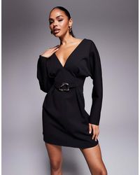 ASOS - Cocoon Sleeve Mini Dress With Hardware - Lyst