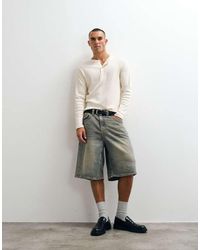 TRUE RELIGION - Mikey Super T Flap Pocket Denim Loose Fit Shorts - Lyst
