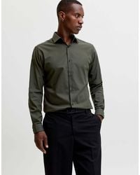 Jack & Jones - Parker Slim Fit Spread Collar Long Sleeve Shirt - Lyst