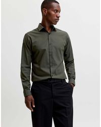 Jack & Jones - Parker Slim Fit Spread Collar Long Sleeve Shirt - Lyst