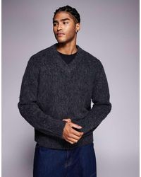 ADPT - Fluffy V-neck Knit Sweater - Lyst