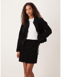 Nobody's Child - Scallop Trim Cord Wrap Mini Skirt Co-Ord - Lyst