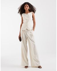 Vero Moda - Pleat Front Wide Leg Tailored Trouser Co-ord - Lyst