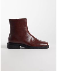 ASOS - Zip Up Boots With Seam Detail - Lyst