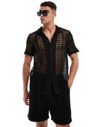 South Beach - Gebreid Strandoverhemd - Lyst