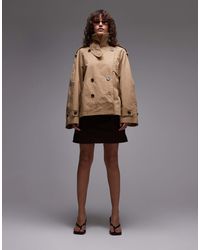 ARKET - Cropped Utility Trench Coat With Storm Flap - Lyst