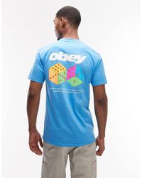 Obey - Dice Graphic T-shirt With Back Print - Lyst