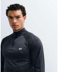 Jack & Jones - Sports Quarter Zip Quick Dry Long Sleeve Training Top - Lyst