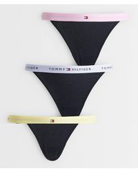 Tommy Hilfiger - Essential Cotton 3 Pack Tanga Lingerie Thongs - Lyst