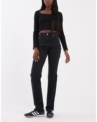 Levi's - Vaqueros Slim Ribcage Negros - Lyst