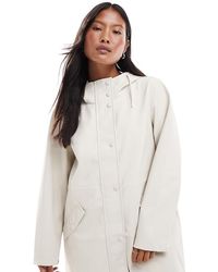Vero Moda - Coated Rain Jacket With Hood - Lyst