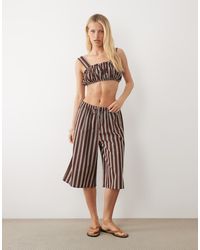 ASOS - Linen Blend Pull On Longline Short - Lyst