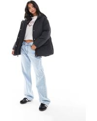 ASOS - Asos Design Petite Oversized Puffer Jacket With Hood - Lyst