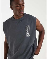 ASOS - Heavyweight Oversized Tank With Dragon Graphic - Lyst