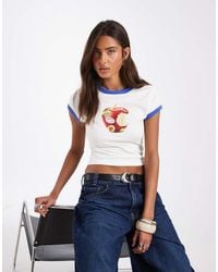 ASOS - Baby Tee With Apple Sticker Graphic - Lyst