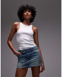 Levi's - Superlow Mini Denim Skirt - Lyst