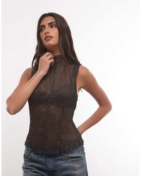 Weekday - Sheer Crinkle Top - Lyst