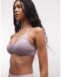 adidas Originals - Adidas Training Optime Light Support Strappy Sports Bra - Lyst
