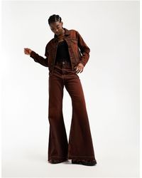 Weekday - Rodeo - veste unisexe en jean d'ensemble style camionneur - rouille délavé - Lyst