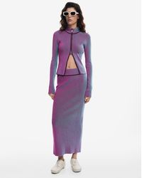 Desigual - Gebreid Jack Met Dubbele Rits - Lyst