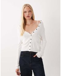 Mango - Button Detailing V-neck Cardigan - Lyst