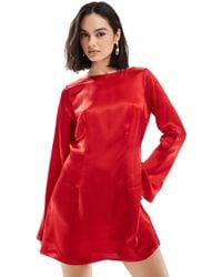 Miss Selfridge - – langärmliges kleid aus satin - Lyst