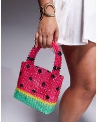 River Island - Watermelon Beaded Grab Bag - Lyst