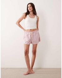 ASOS - Pyjama Boxer Short With Lace Trim Waistband - Lyst