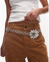 Mango - Flower Chain Belt - Lyst