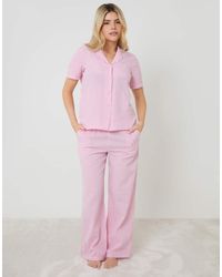 Threadbare - Check Short Sleeve Button Up Pyjama Set - Lyst