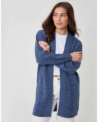 Threadbare - Cable Knit Open Cardigan - Lyst