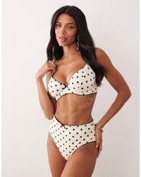 Peek & Beau - High Waist Bikini Bottom With Trim Detail - Lyst
