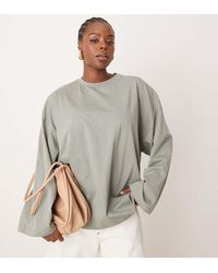 ASOS - Curve Premium Heavyweight Cotton Oversized Long Sleeve T-shirt - Lyst