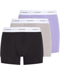 Calvin Klein - Set Van 3 Boxershorts Van Katoen En Modal Met Stretch - Lyst