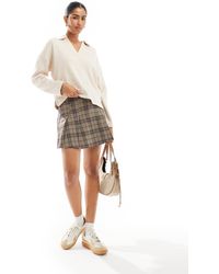 Stradivarius - Geplooide Mini Rok - Lyst
