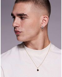 ASOS - Waterproof Stainless Steel Square Pendant Necklace - Lyst