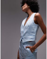 Mango - Linen Waistcoat Co-ord - Lyst