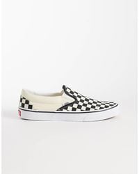 Vans - Baskets sans lacets à motif damier - et blanc - Lyst