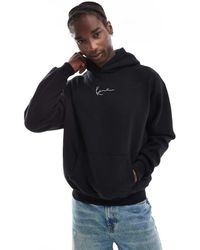 Karlkani - Sudadera Negra Con Capucha Y Logo De Firma Essentials De - Lyst