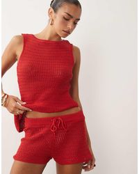 ASOS - Gehaakte Short Co-Ord - Lyst