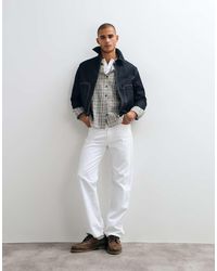 Lacoste - Chaqueta Vaquera Lavada Con Cremallera En Lavado Oscuro-Azul - Lyst