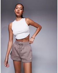 Nike - High Waisted Phoenix Fleece Shorts - Lyst