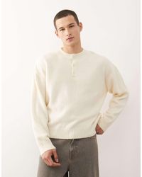 Collusion - Knitted Henley Boxy Fit - Lyst
