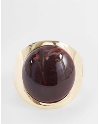 ASOS - Xl Cuff Bracelet With Amber Resin Setting - Lyst