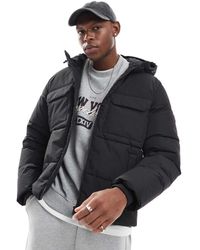 Only & Sons - Padded Coat With Hood & Utility Pockets - Lyst