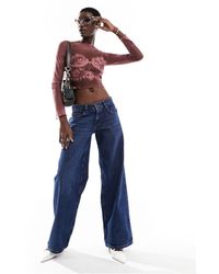 Motel - Roomy Extra Wide Low Rise Jeans - Lyst