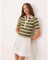 ASOS - Hybride Mini Rugbyjurk Met Korte Mouwen - Lyst