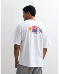 SELECTED - Oversized T-shirt With Paradise Backprint - Lyst